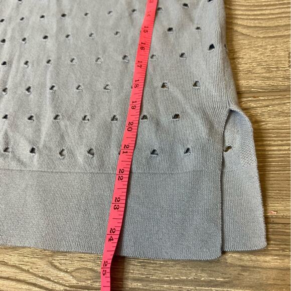 NWT J. Society New York perforated blue sweater sz S - Picture 4 of 6